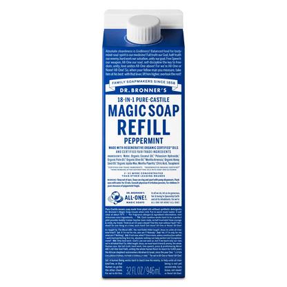 Peppermint - Pure-Castile Magic Soap Refill