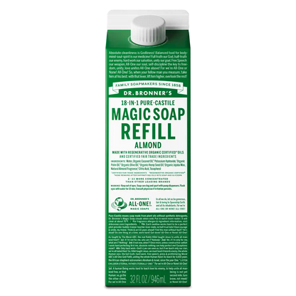Almond - Pure-Castile Magic Soap Refill