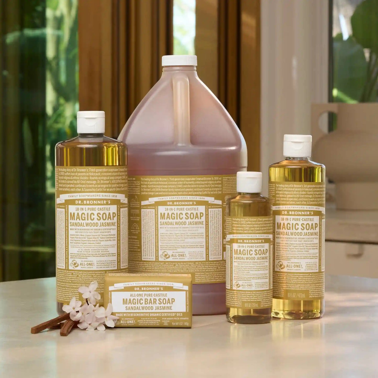 Sandalwood Jasmine - Pure-Castile Bar Soap
