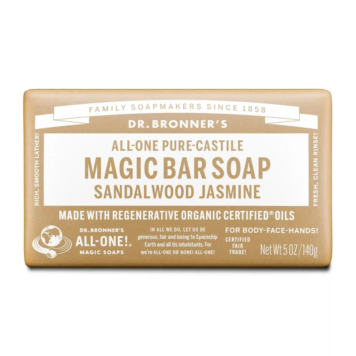 Sandalwood Jasmine - Pure-Castile Bar Soap