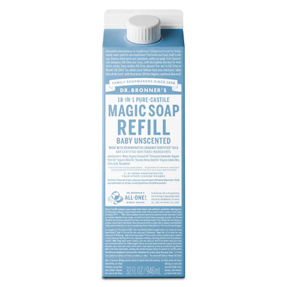 Unscented - Pure-Castile Magic Soap Refill